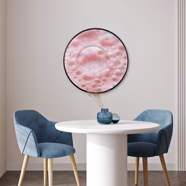 Ronde fotolijst - Schuim - Structuur - Roze — 3