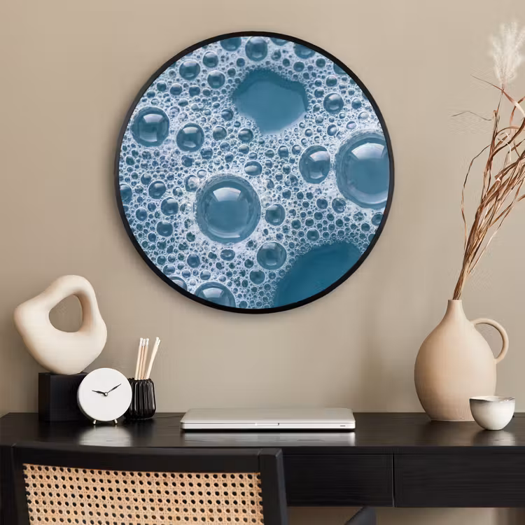 Ronde fotolijst - Schuim - Water - Textuur — 2