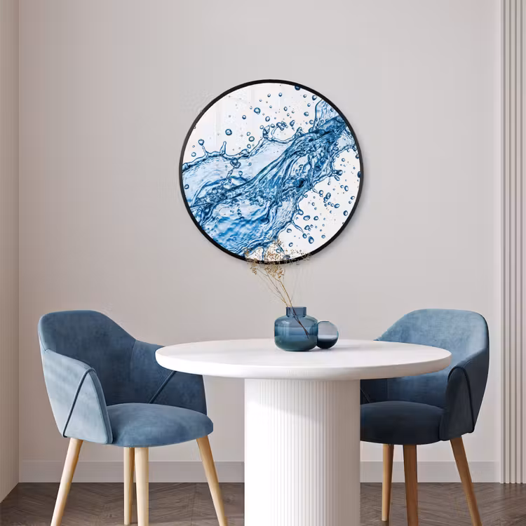 Ronde fotolijst - Spash - Water - Blauw — 3