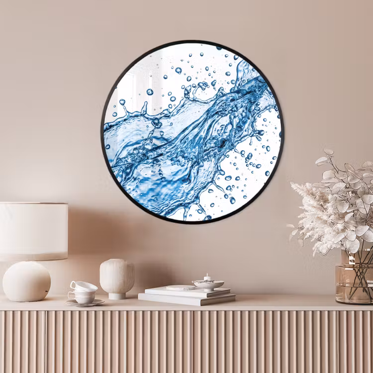 Ronde fotolijst - Spash - Water - Blauw — 4