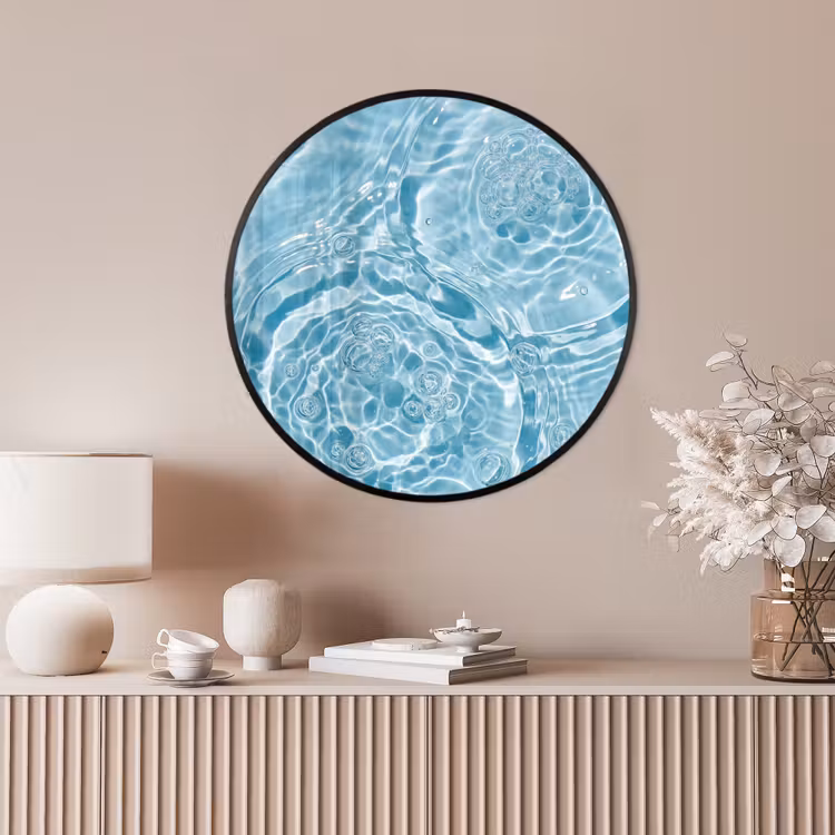 Ronde fotolijst - Water - Blauw - bubbels — 4