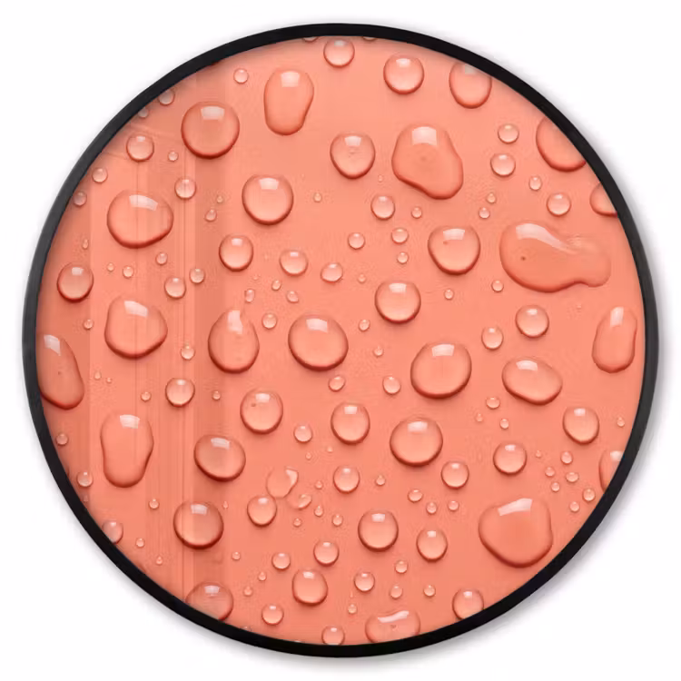 Ronde fotolijst - Water - Druppels - Roze — 1