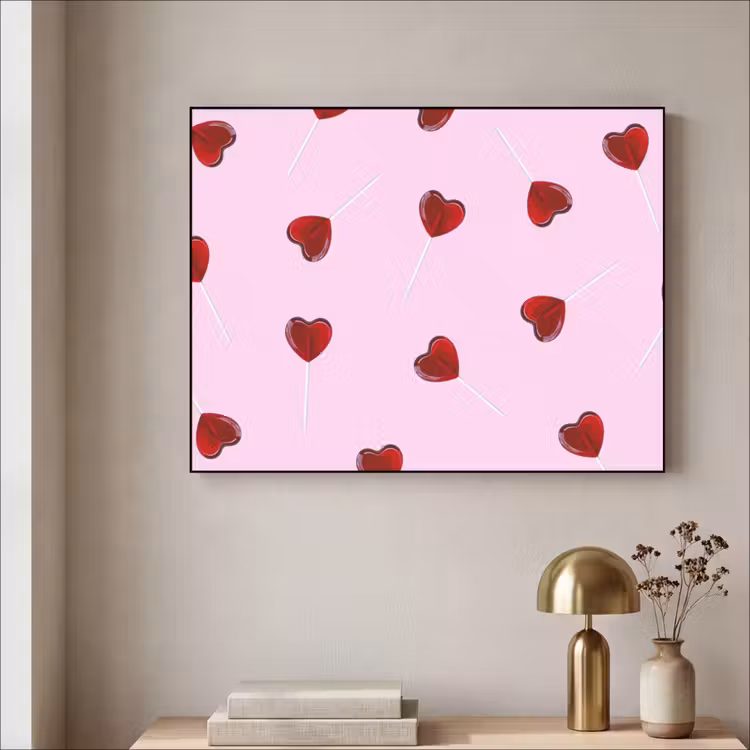Art Frame - Roze - Hart - Lolly - Snoep — 3