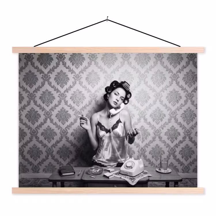 Schoolplaat - Chic - Vrouw - Zwart - Wit — 1