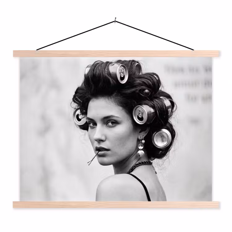 Schoolplaat - Edgy - Vrouw - Zwart - Wit — 1