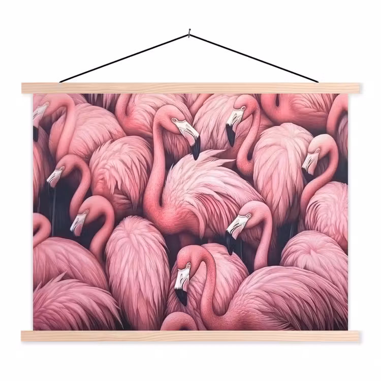 Schoolplaat - Flamingo - Roze - Dieren — 1