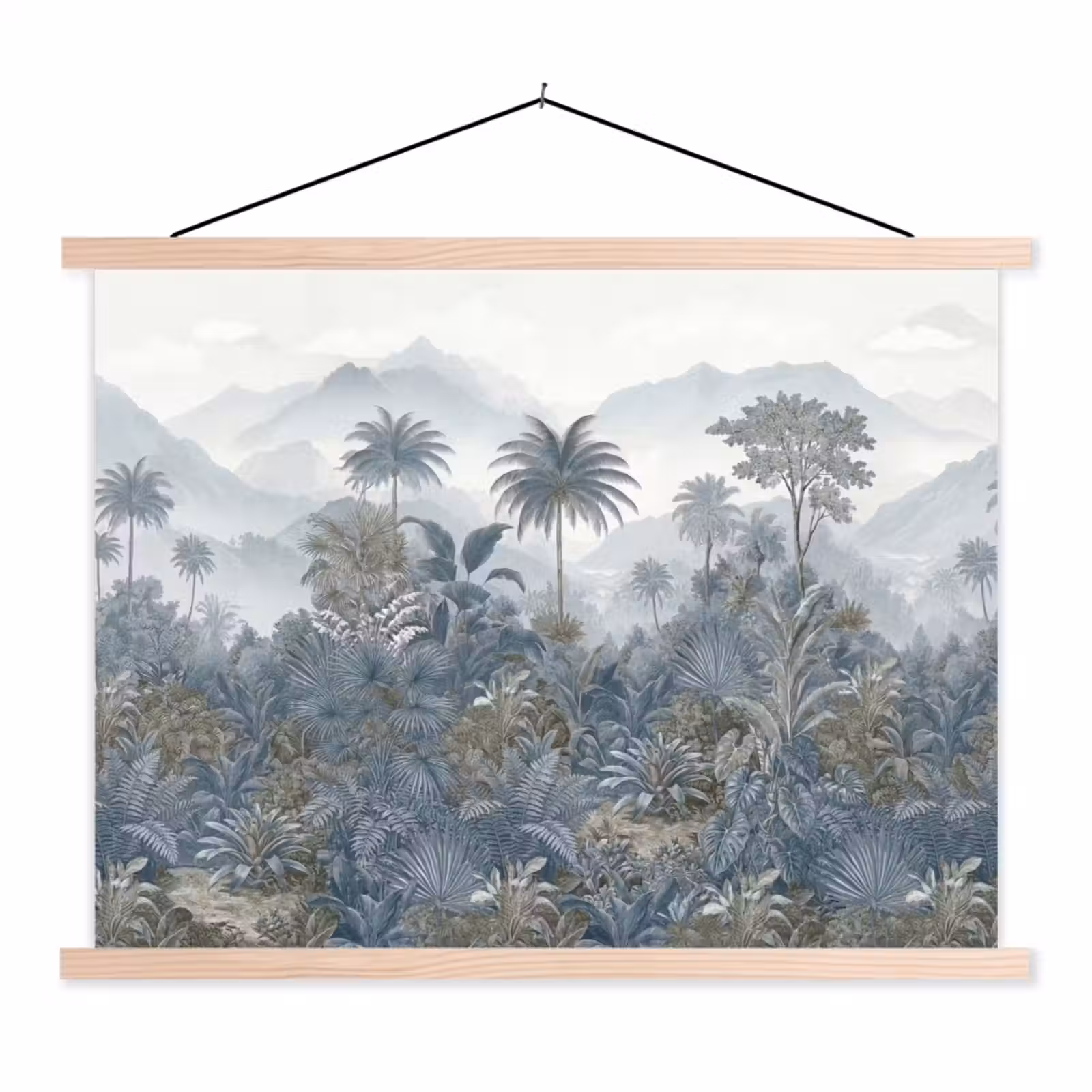 Schoolplaat - Jungle - Landschap - Blauw — 1