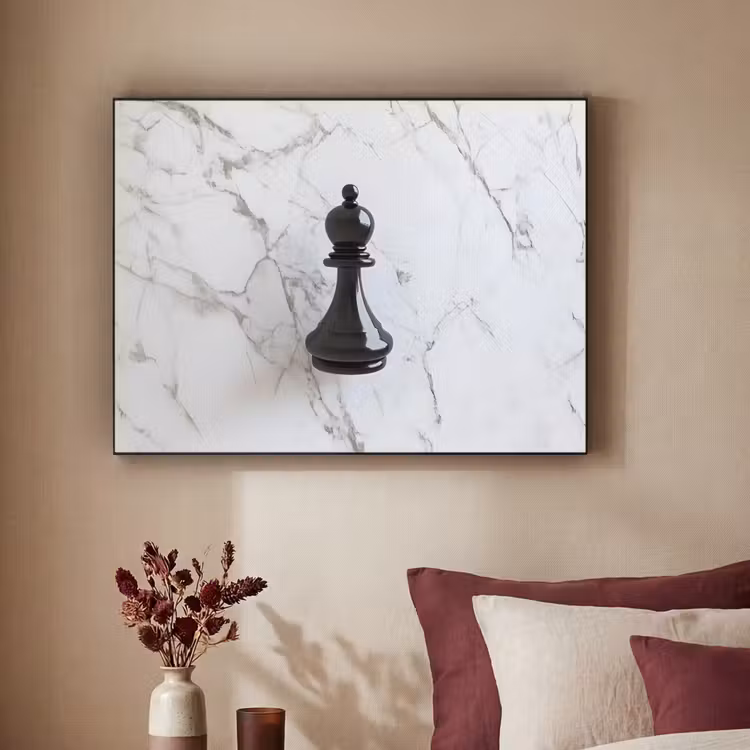 Art Frame - Schaakstuk - Loper - Zwart - Marmer — 2