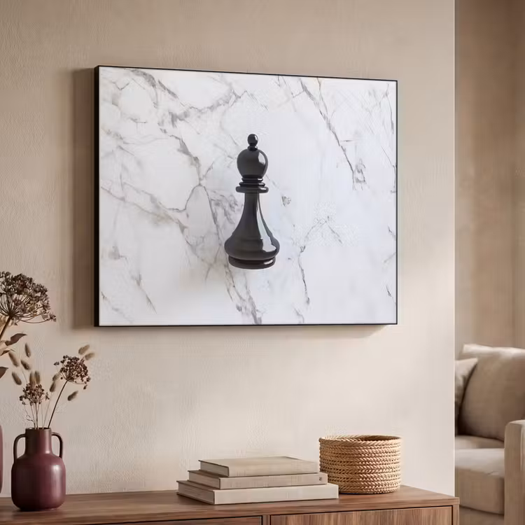 Art Frame - Schaakstuk - Loper - Zwart - Marmer — 4