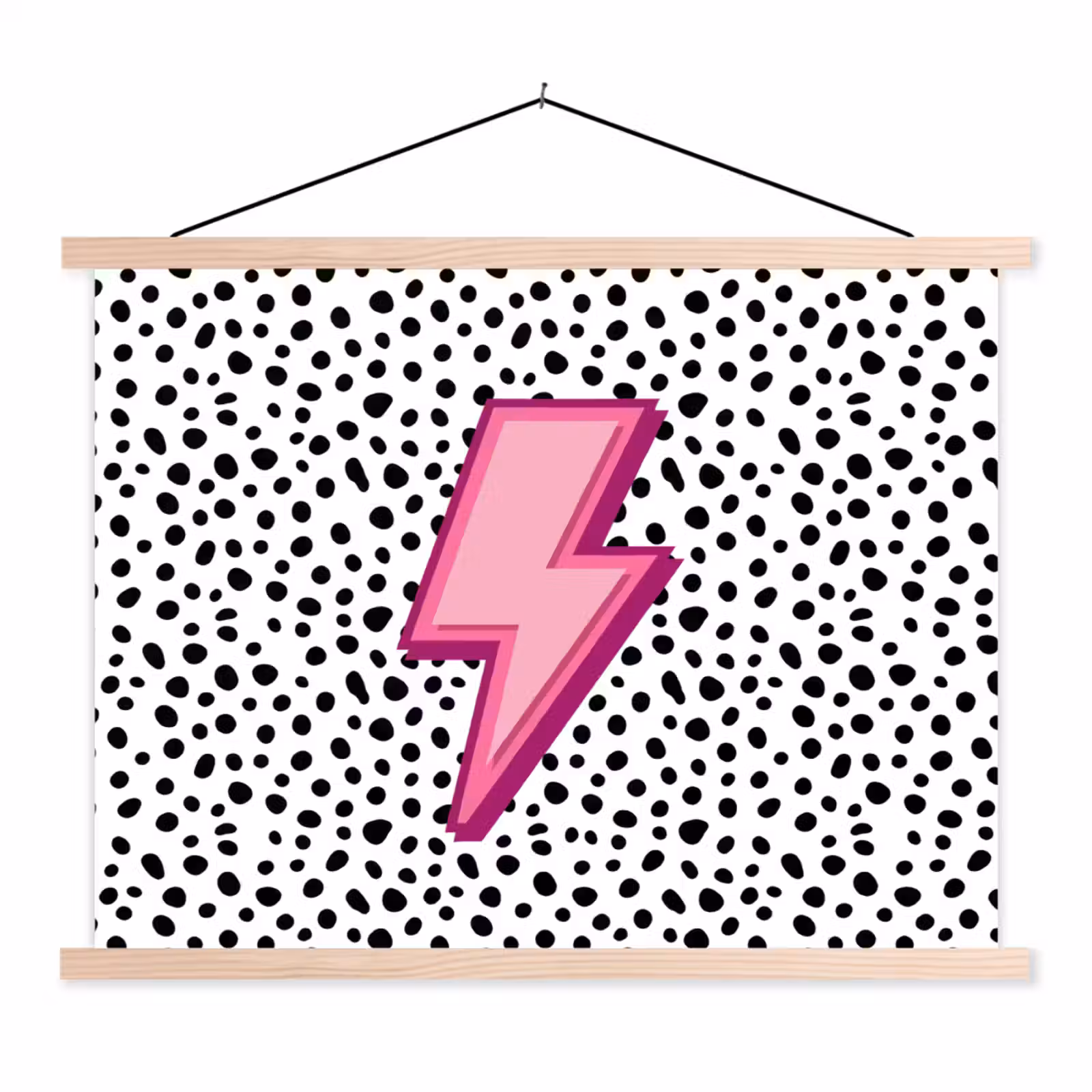 Schoolplaat - Bliksem - Roze - Stippen — 1