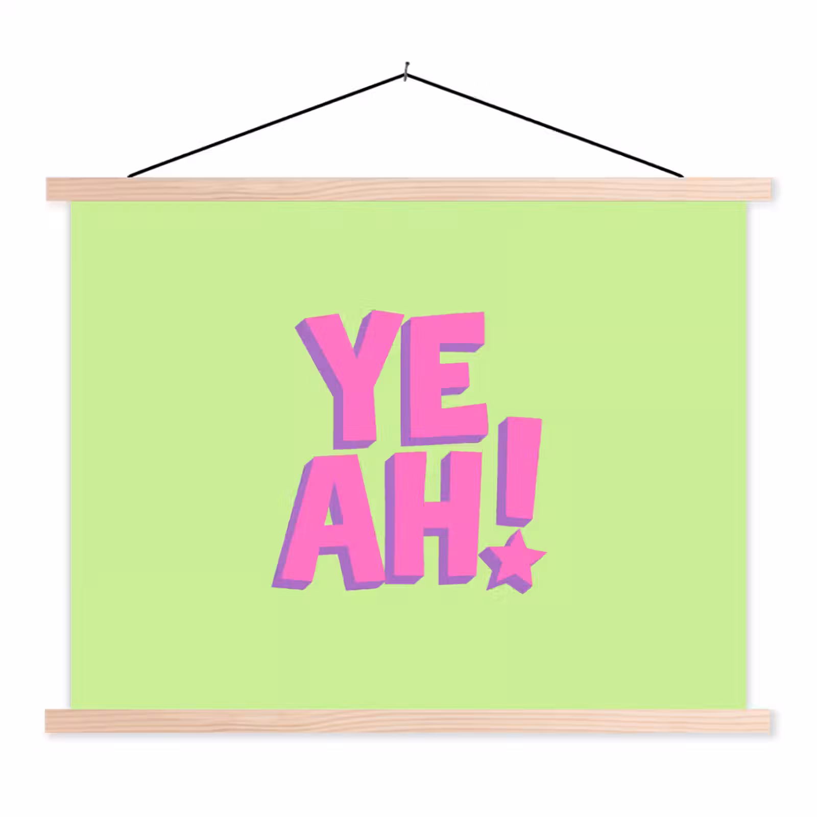 Schoolplaat - Groen - Neon - Quote — 1
