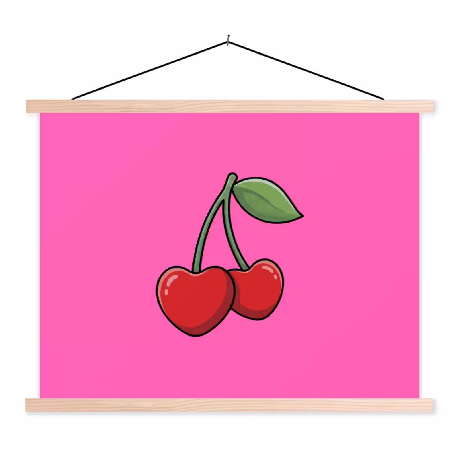 Schoolplaat - Kers - Roze - Fruit — 1