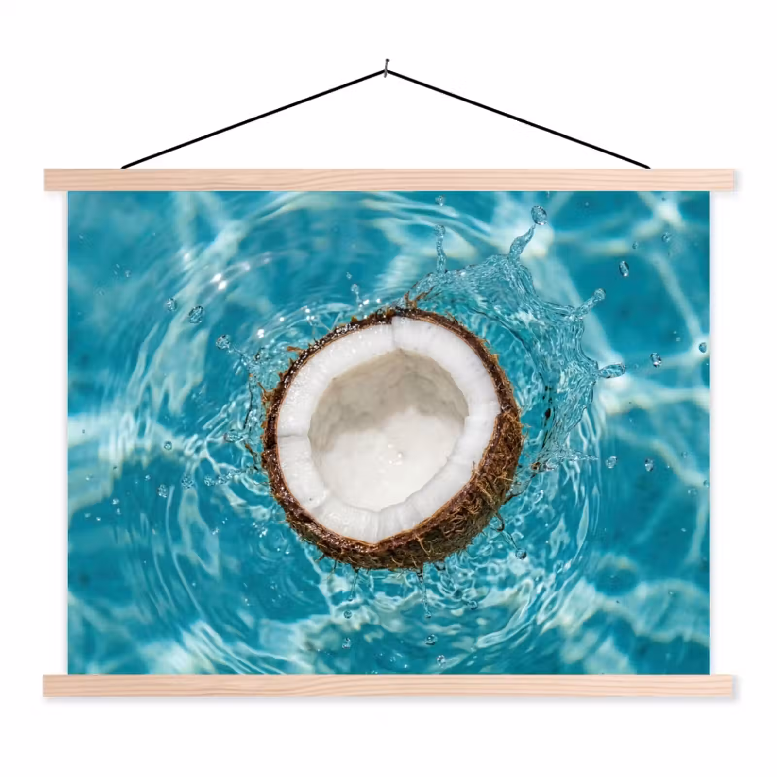 Schoolplaat - Kokosnoot - Water - Wit — 1