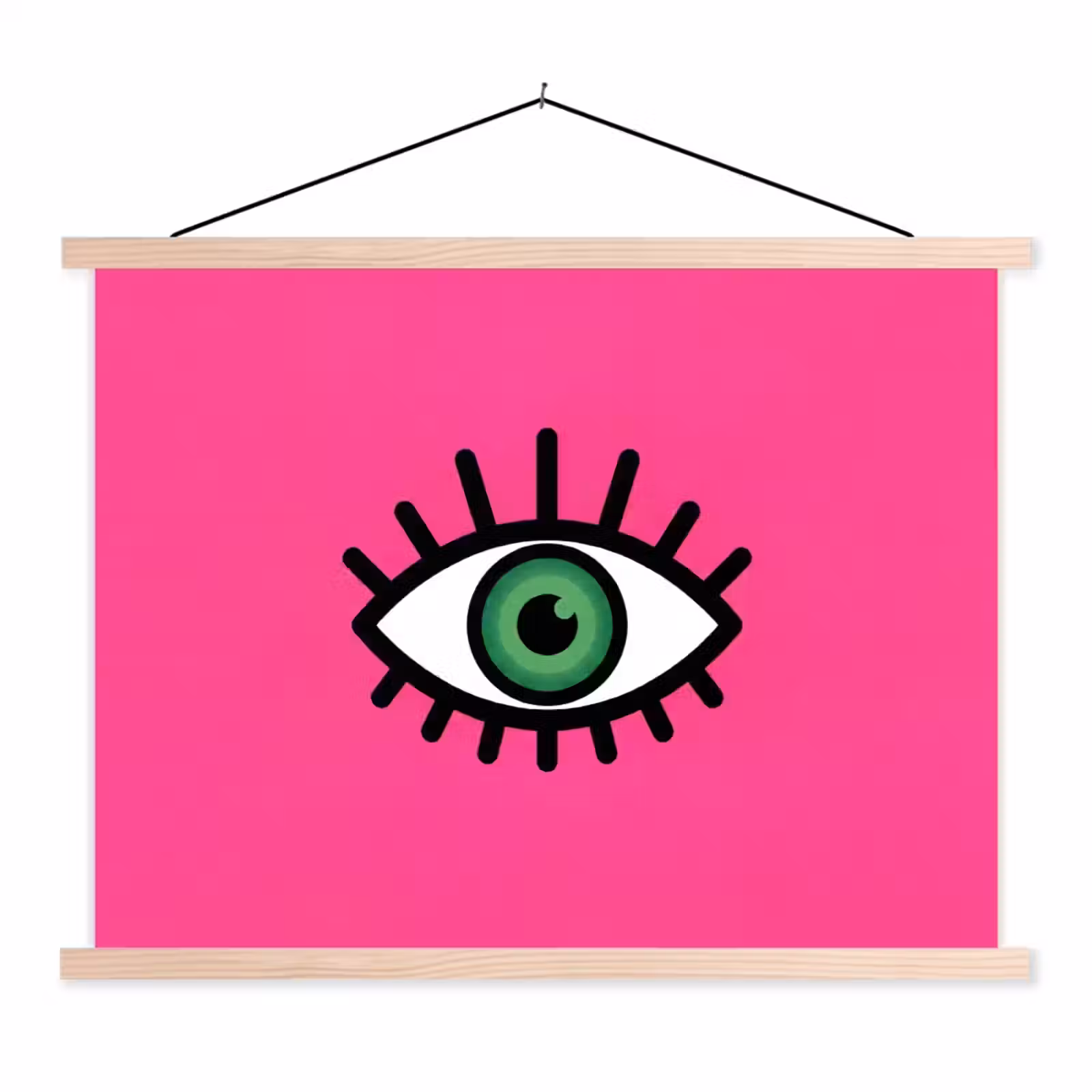 Schoolplaat - Minimalistisch - Oog - Roze — 1