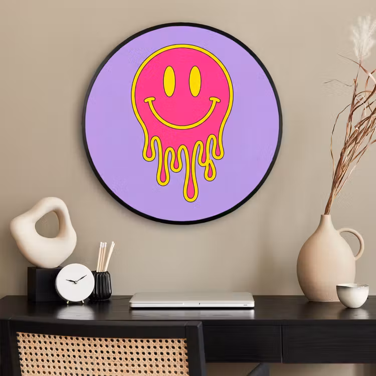 Ronde fotolijst - Smiley - Drip - Neon — 2