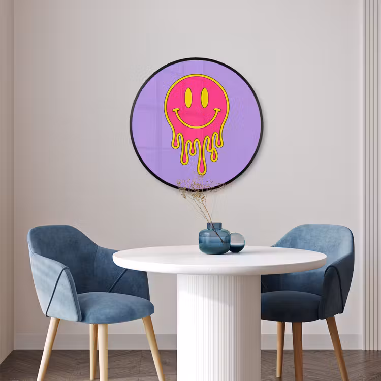 Ronde fotolijst - Smiley - Drip - Neon — 3