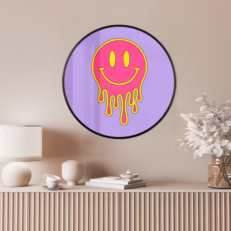 Ronde fotolijst - Smiley - Drip - Neon — 4
