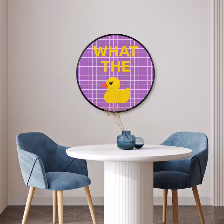 Ronde fotolijst - Tekst - Eend - Paars — 3