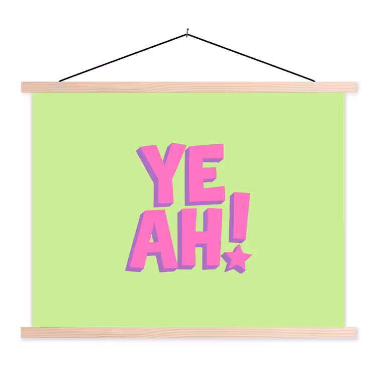 Schoolplaat - Groen - Neon - Quote — 1