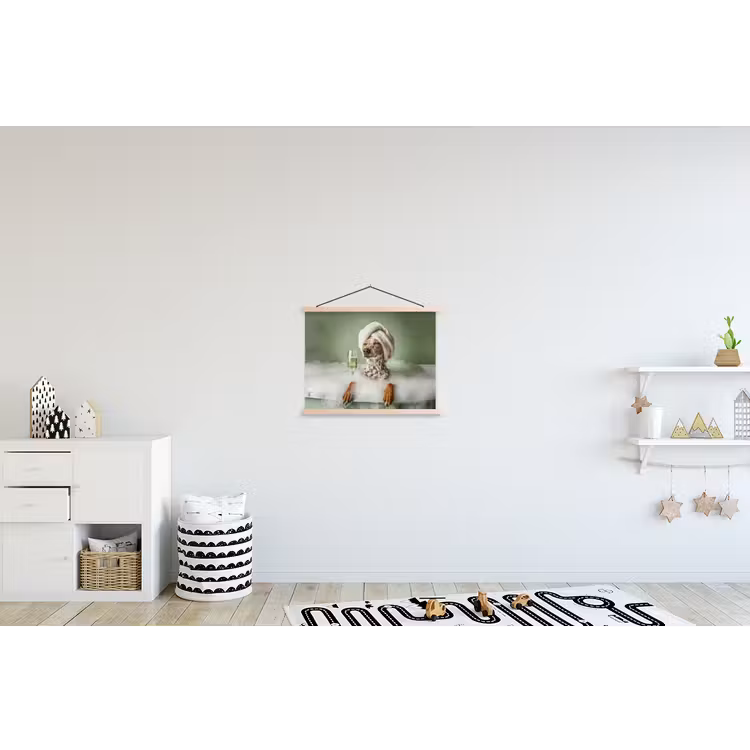 Schoolplaat - Hond - Bad - Champagne - Handdoek — 3