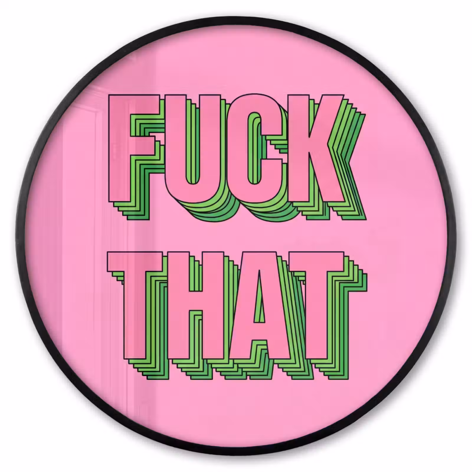 Ronde fotolijst - Tekst - Bold - Roze — 1