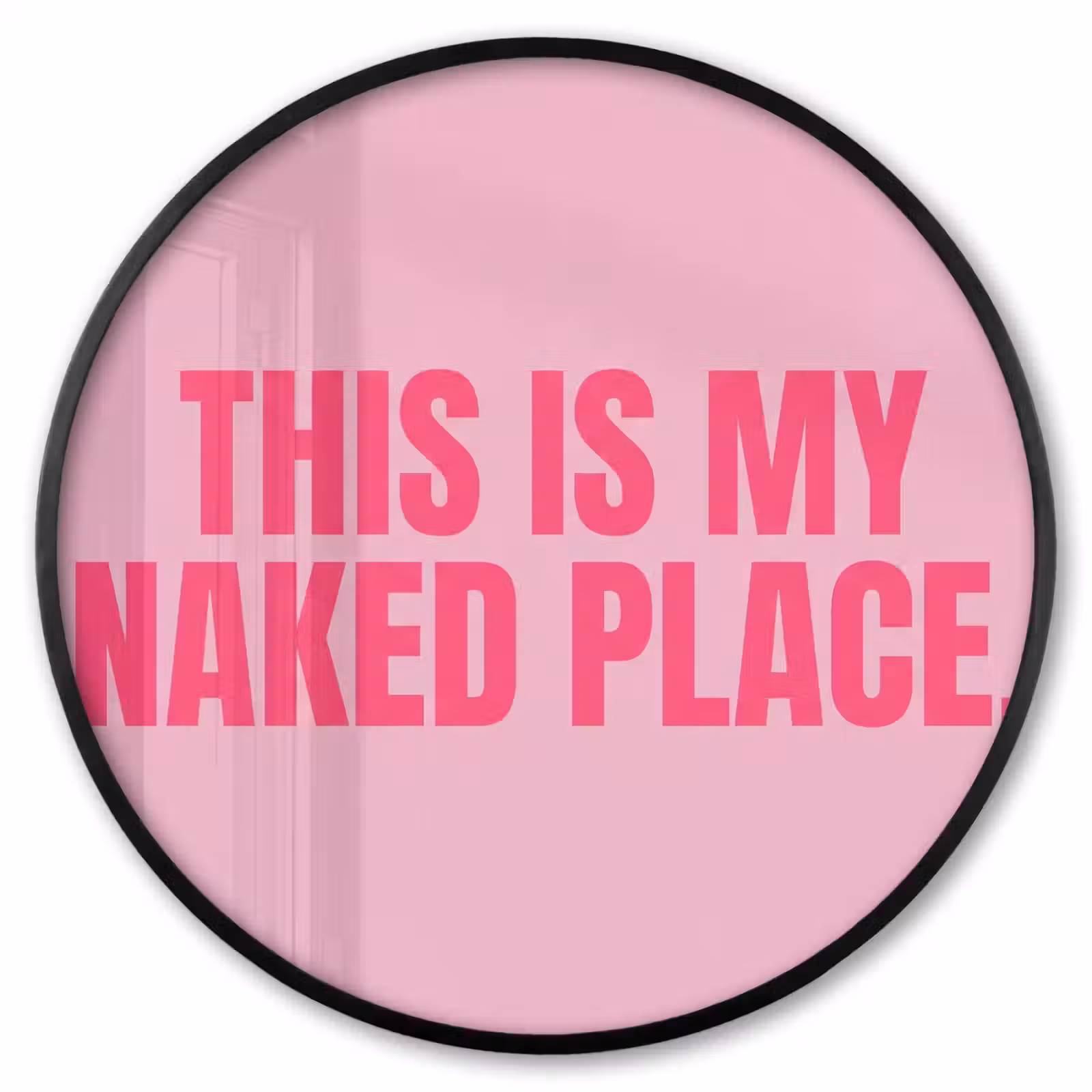 Ronde fotolijst - Tekst - Modern - Roze — 1