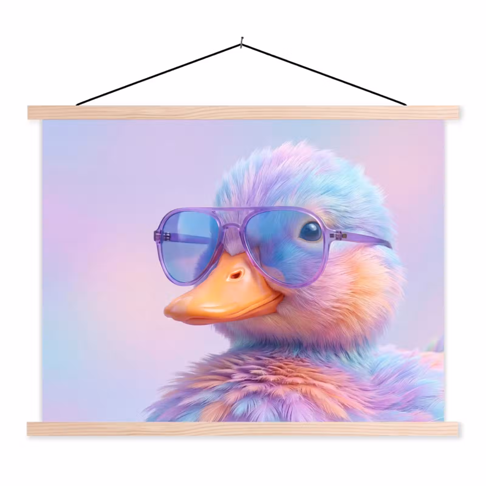 Schoolplaat - Eend - bril - Pastel — 1