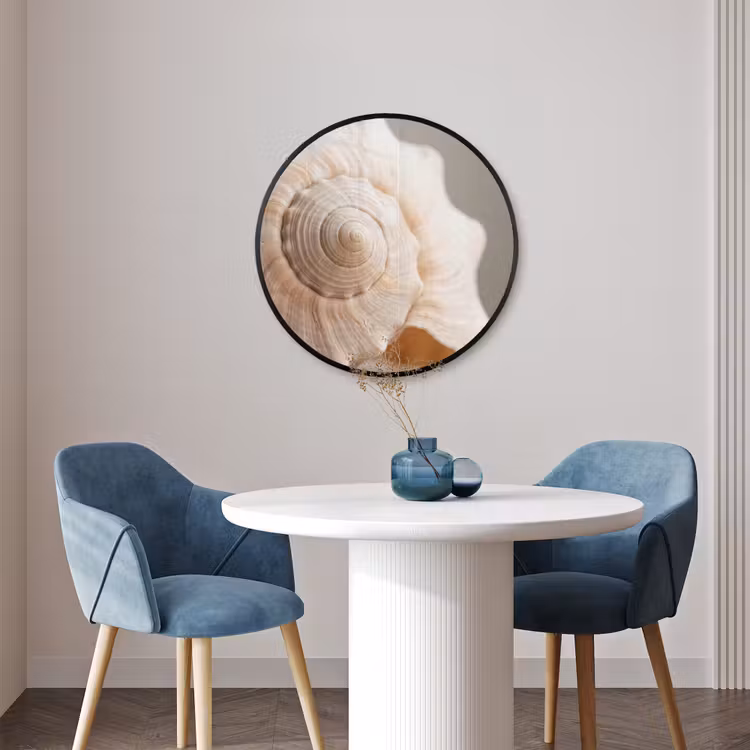 Ronde fotolijst - Schelp - Detail - Beige — 3