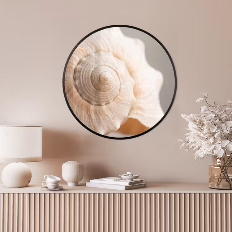 Ronde fotolijst - Schelp - Detail - Beige — 4