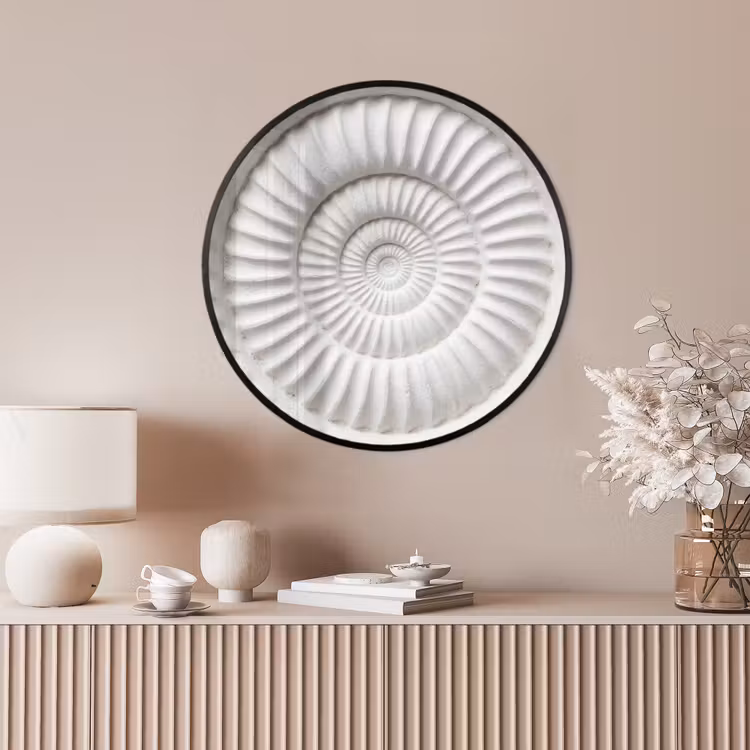 Ronde fotolijst - Schelp - Spiraal - Wit — 4