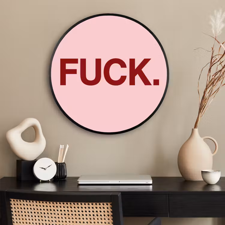 Ronde fotolijst - Statement - Krachtig - Roze — 2