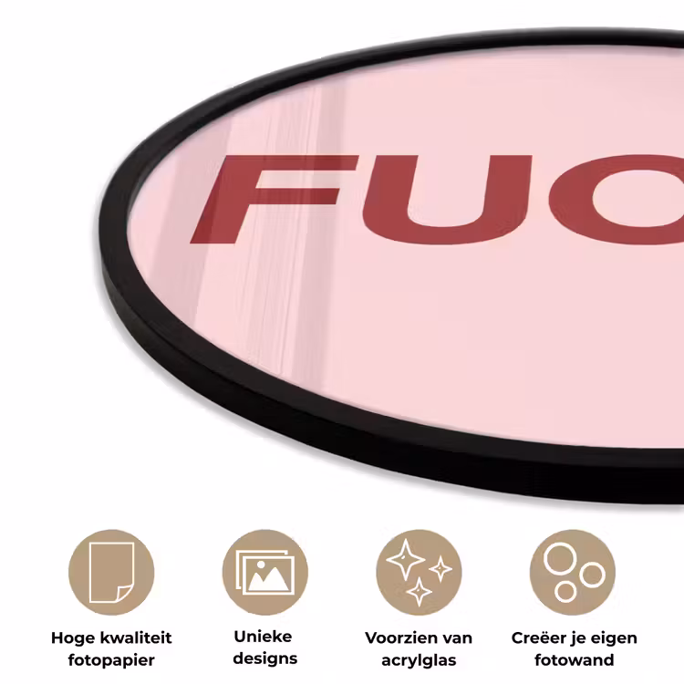 Ronde fotolijst - Statement - Krachtig - Roze — 5