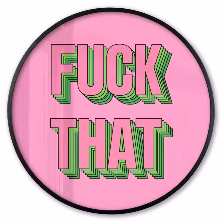 Ronde fotolijst - Tekst - Bold - Roze — 1