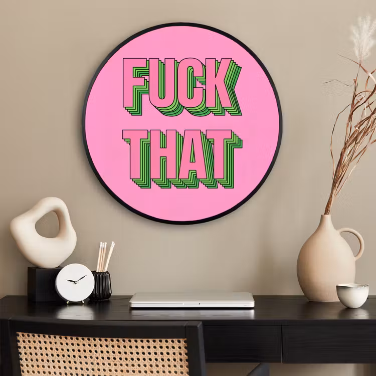 Ronde fotolijst - Tekst - Bold - Roze — 2