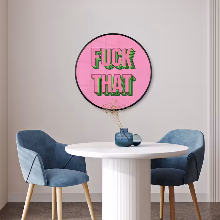 Ronde fotolijst - Tekst - Bold - Roze — 3