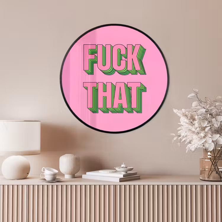 Ronde fotolijst - Tekst - Bold - Roze — 4