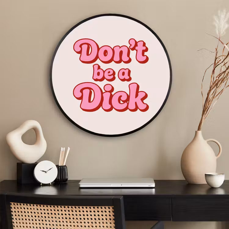 Ronde fotolijst - Tekst - Boodschap - Roze — 2
