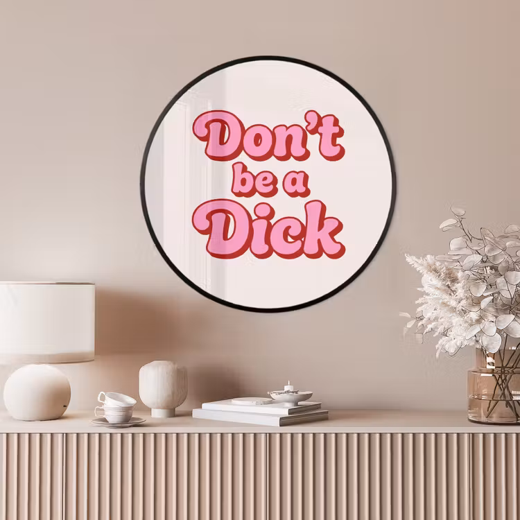 Ronde fotolijst - Tekst - Boodschap - Roze — 4