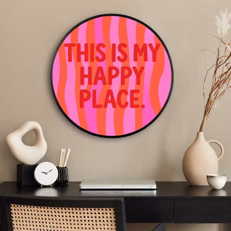Ronde fotolijst - Tekst - Modern - Kleurrijk — 2