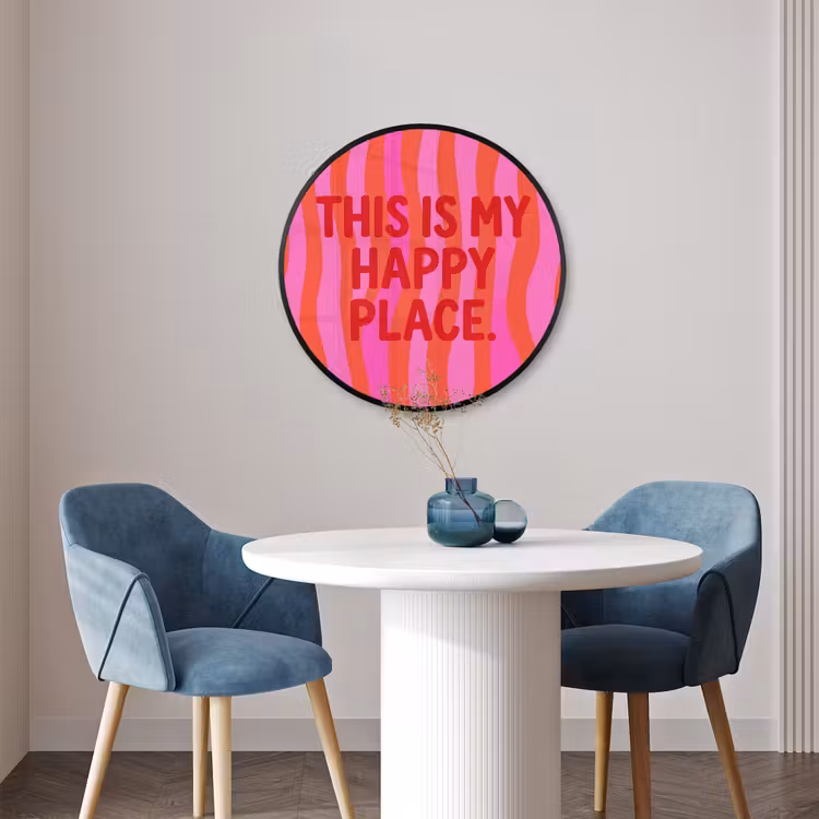 Ronde fotolijst - Tekst - Modern - Kleurrijk — 3