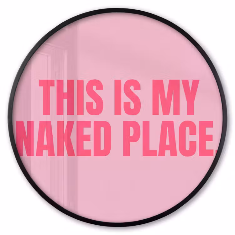 Ronde fotolijst - Tekst - Modern - Roze — 1