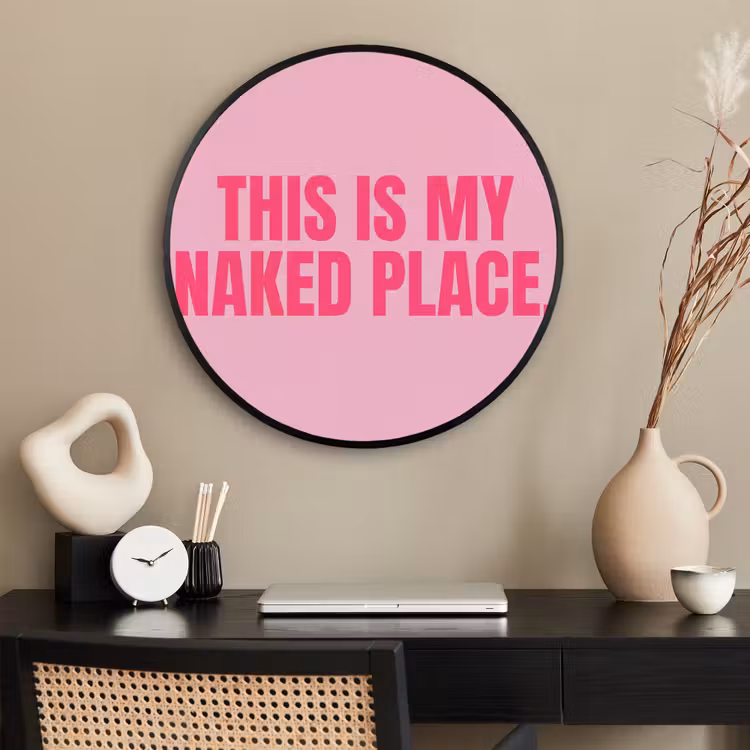 Ronde fotolijst - Tekst - Modern - Roze — 2