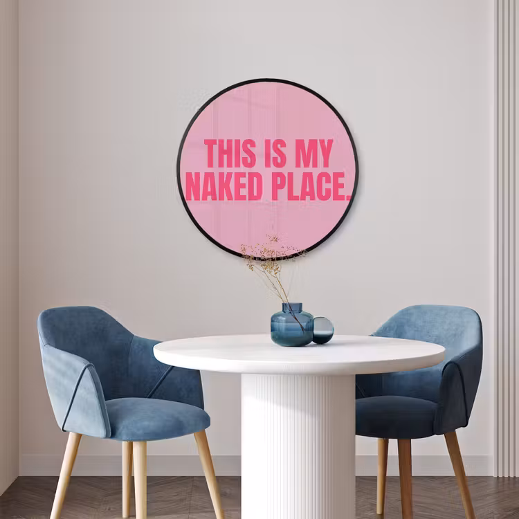 Ronde fotolijst - Tekst - Modern - Roze — 3