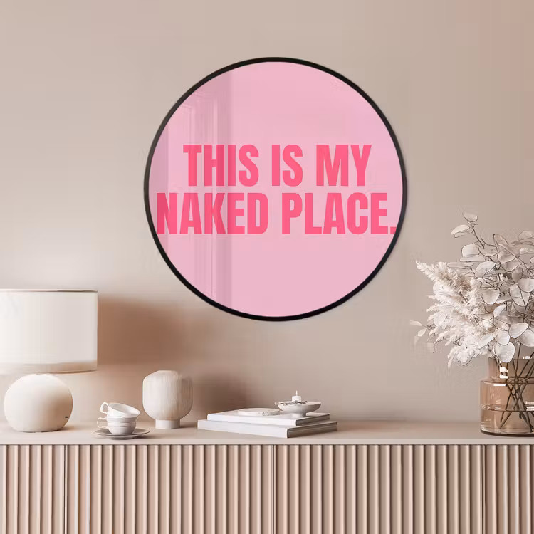 Ronde fotolijst - Tekst - Modern - Roze — 4