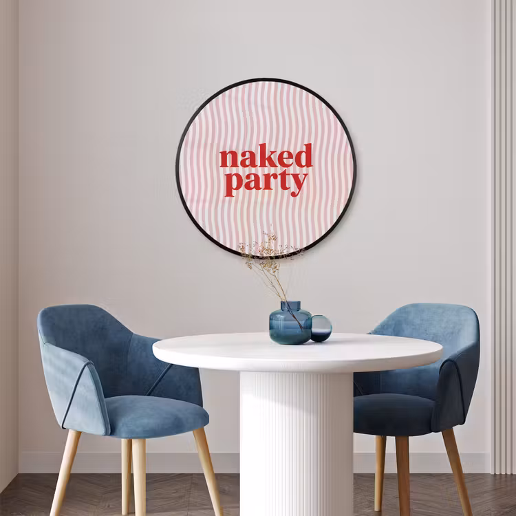 Ronde fotolijst - Tekst - Modern - Strepen — 3