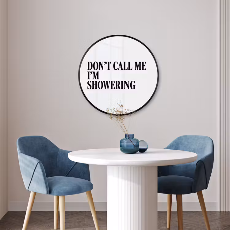 Ronde fotolijst - Tekst - Modern - Zwart - Wit — 3