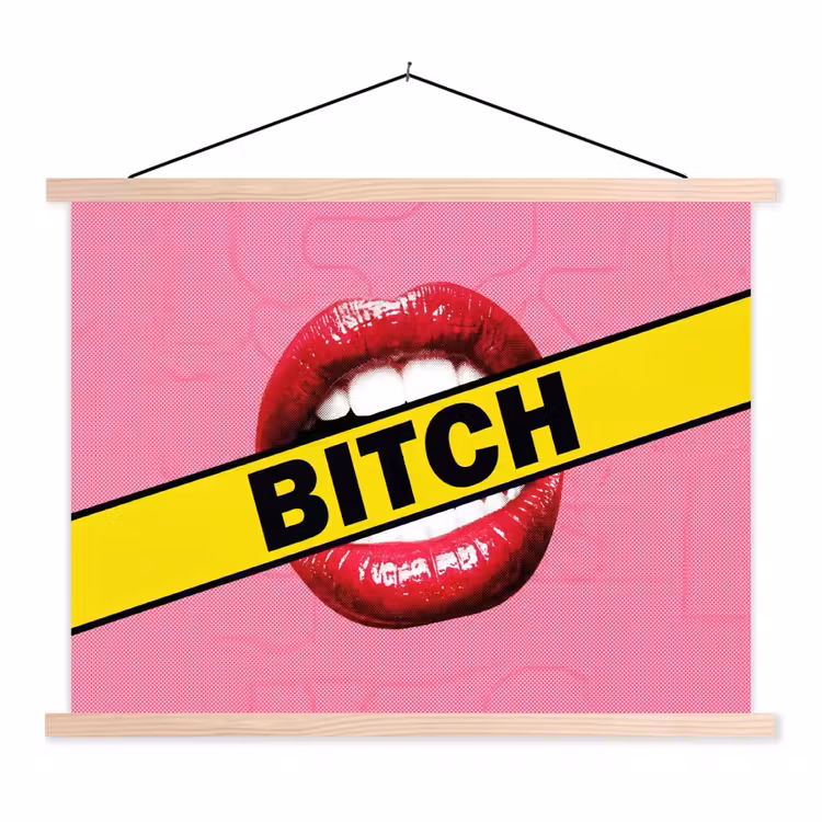 Schoolplaat - Lippen - Tekst - Kleurrijk — 1