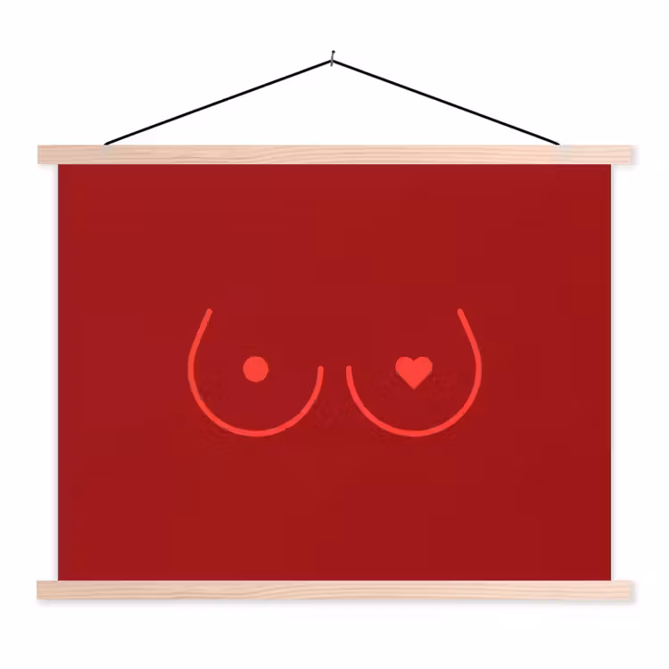 Schoolplaat - Minimalistisch - Lijnillustratie - Rood — 1