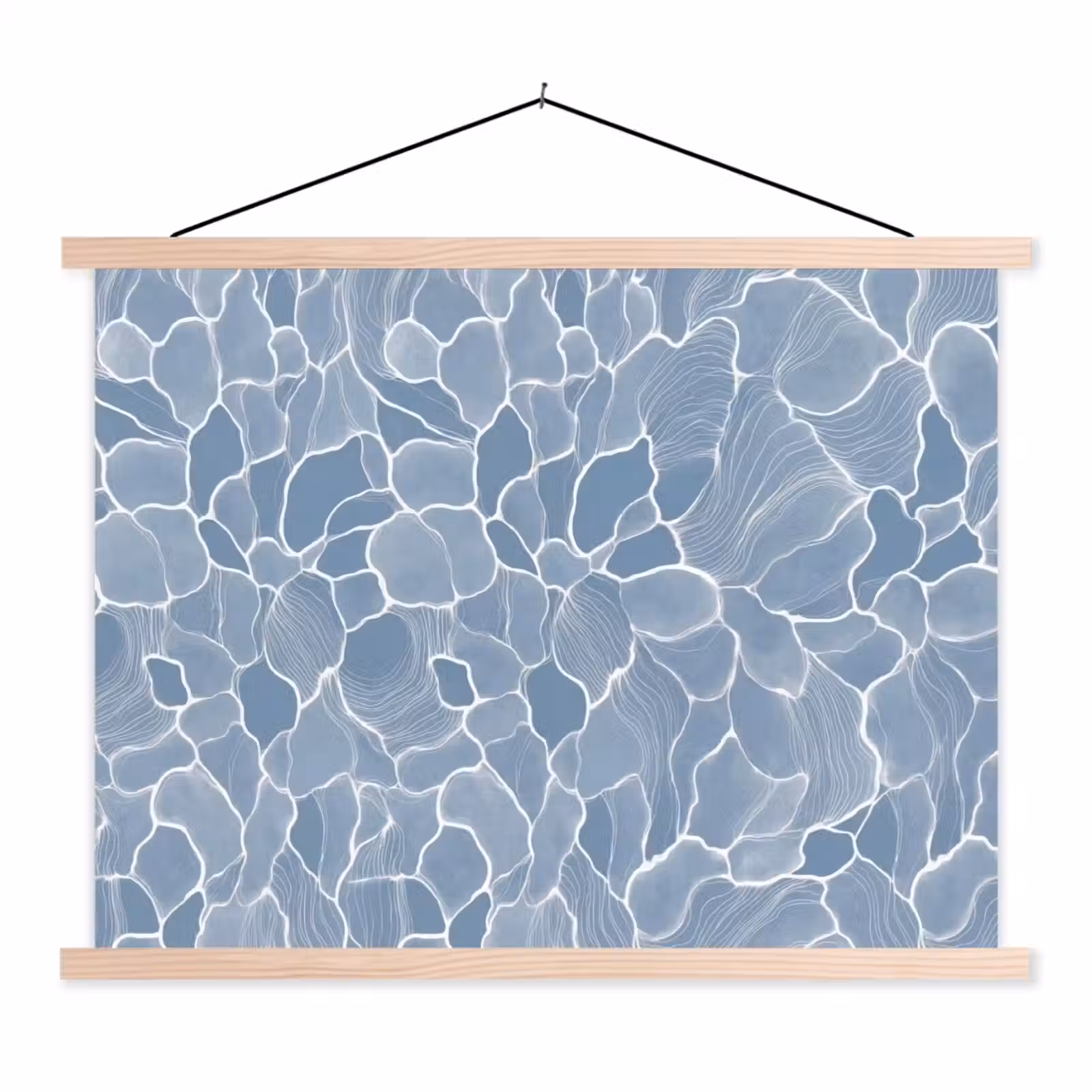 Schoolplaat - Abstract - Blauw - Bladeren — 1