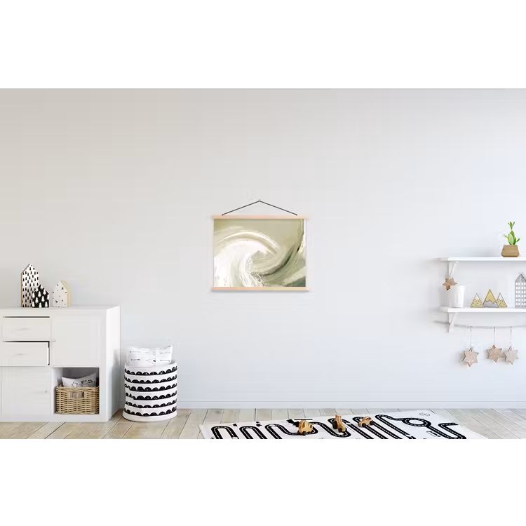 Schoolplaat - Abstract - Penseelstreken - Golven - Groen — 3